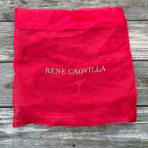 Rene Caovilla Dust Bag Red Organza Storage Bag 15 X 15 inches